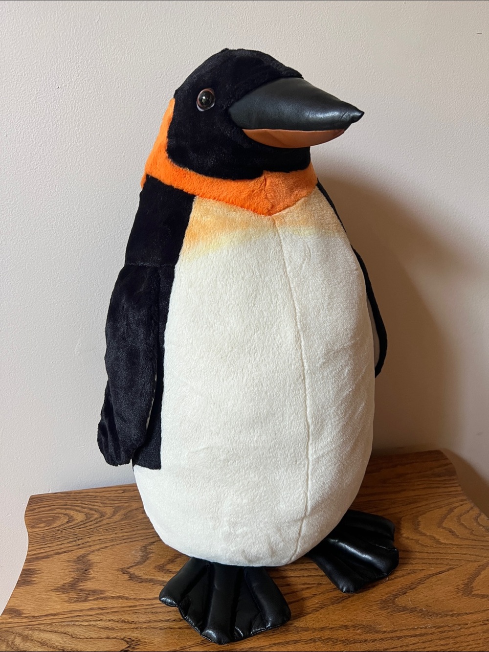 Seaworld Penguin Stuffed Animal in Black, White & Orange Extra Large 24”